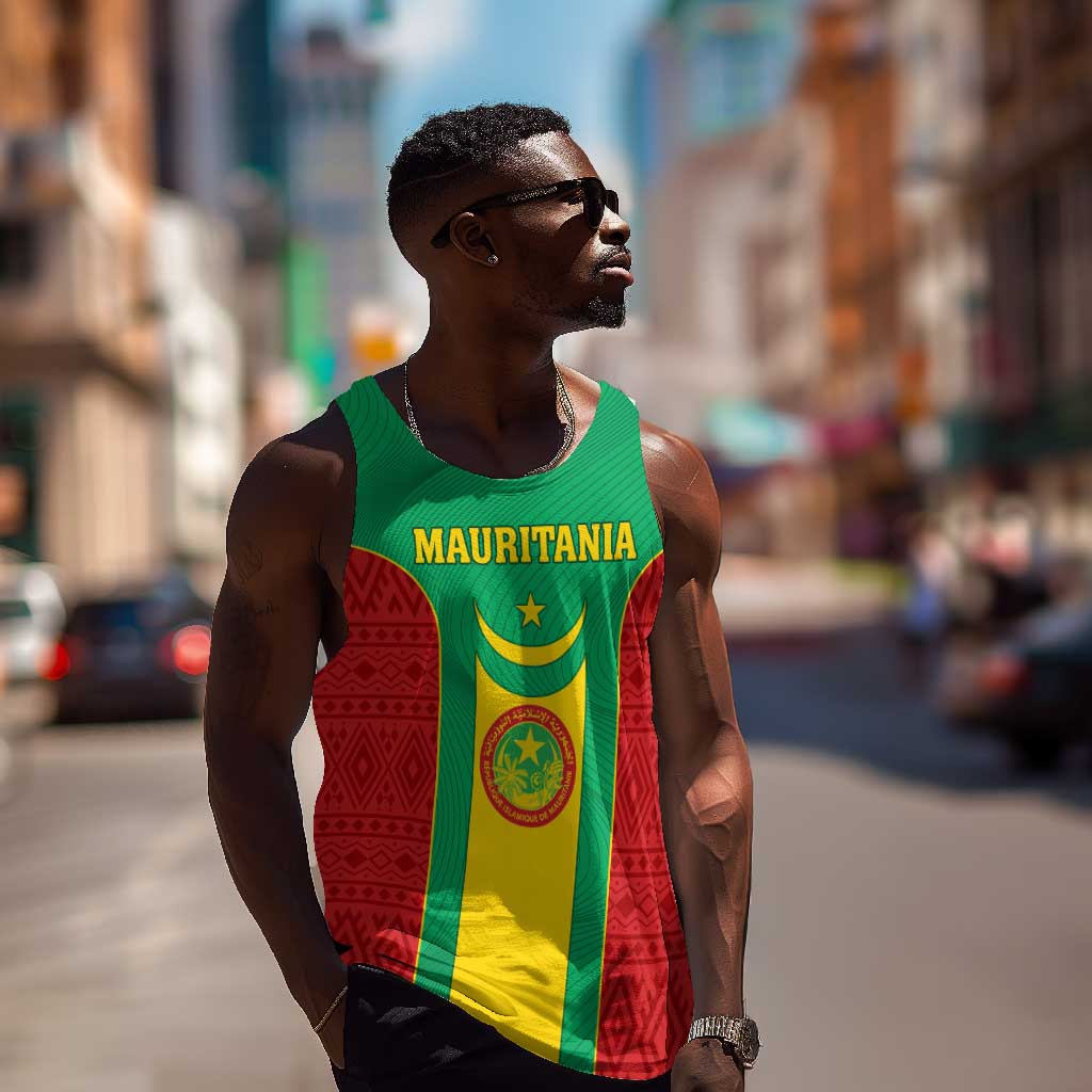 Support the Lions of Chinguetti - Mauritania Football Men Tank Top