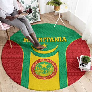 Support the Lions of Chinguetti - Mauritania Football Round Carpet