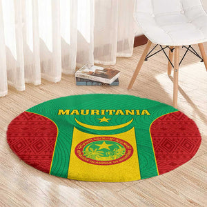 Support the Lions of Chinguetti - Mauritania Football Round Carpet