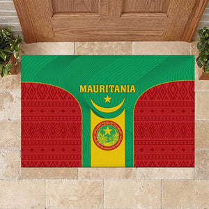 Support the Lions of Chinguetti - Mauritania Football Rubber Doormat