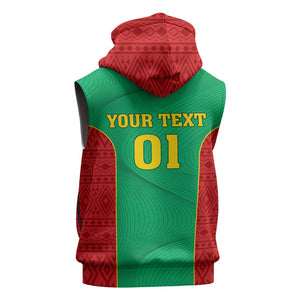 Support the Lions of Chinguetti - Mauritania Football Sleeveless Hoodie - African Pride