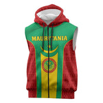 Support the Lions of Chinguetti - Mauritania Football Sleeveless Zip Hoodie - African Pride