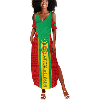 Support the Lions of Chinguetti - Mauritania Football Summer Maxi Dress