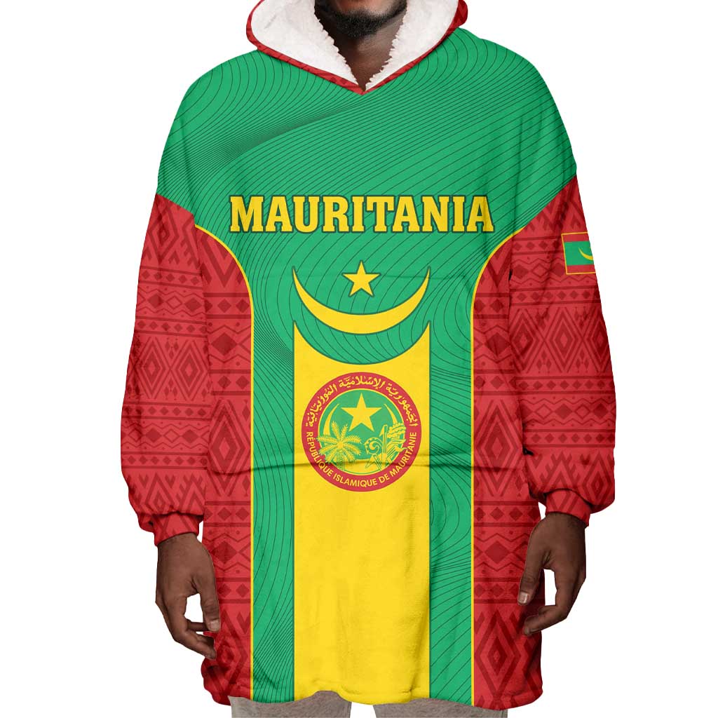 Support the Lions of Chinguetti - Mauritania Football Wearable Blanket Hoodie
