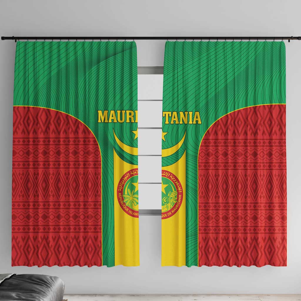 Support the Lions of Chinguetti - Mauritania Football Window Curtain