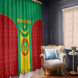 Support the Lions of Chinguetti - Mauritania Football Window Curtain