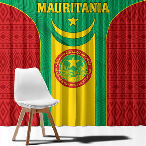 Support the Lions of Chinguetti - Mauritania Football Window Curtain