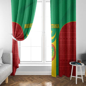 Support the Lions of Chinguetti - Mauritania Football Window Curtain