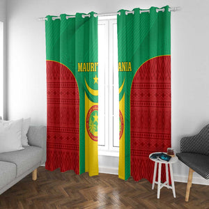 Support the Lions of Chinguetti - Mauritania Football Window Curtain