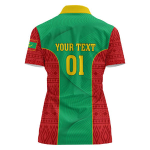 Support the Lions of Chinguetti - Mauritania Football Women Polo Shirt