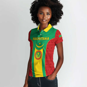 Support the Lions of Chinguetti - Mauritania Football Women Polo Shirt