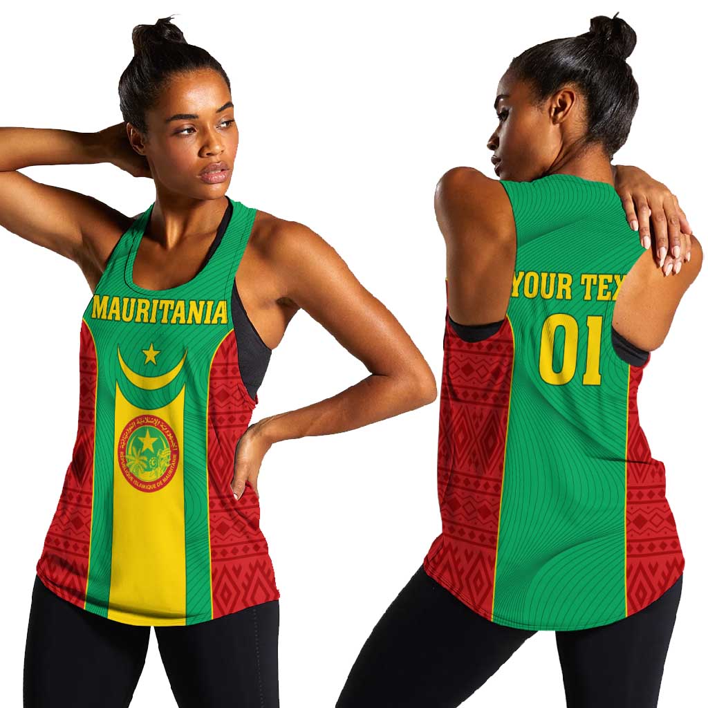 Support the Lions of Chinguetti - Mauritania Football Women Racerback Tank