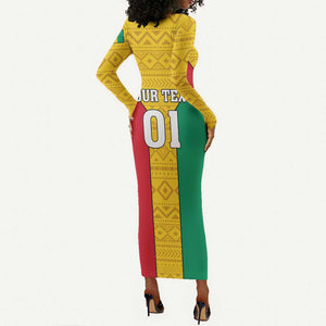 Guinea Football Long Sleeve Bodycon Dress Come On Syli National