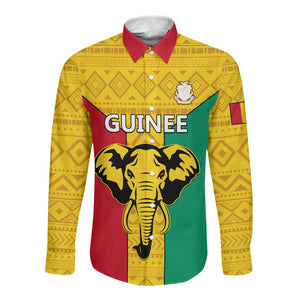 Guinea Football Long Sleeve Button Shirt Come On Syli National