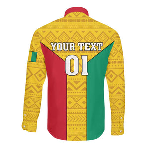 Guinea Football Long Sleeve Button Shirt Come On Syli National