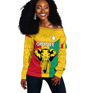 Guinea Football Off Shoulder Sweater Come On Syli National