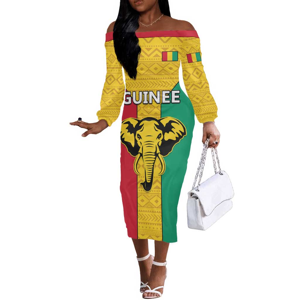 Guinea Football Off The Shoulder Long Sleeve Dress Come On Syli National