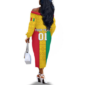 Guinea Football Off The Shoulder Long Sleeve Dress Come On Syli National