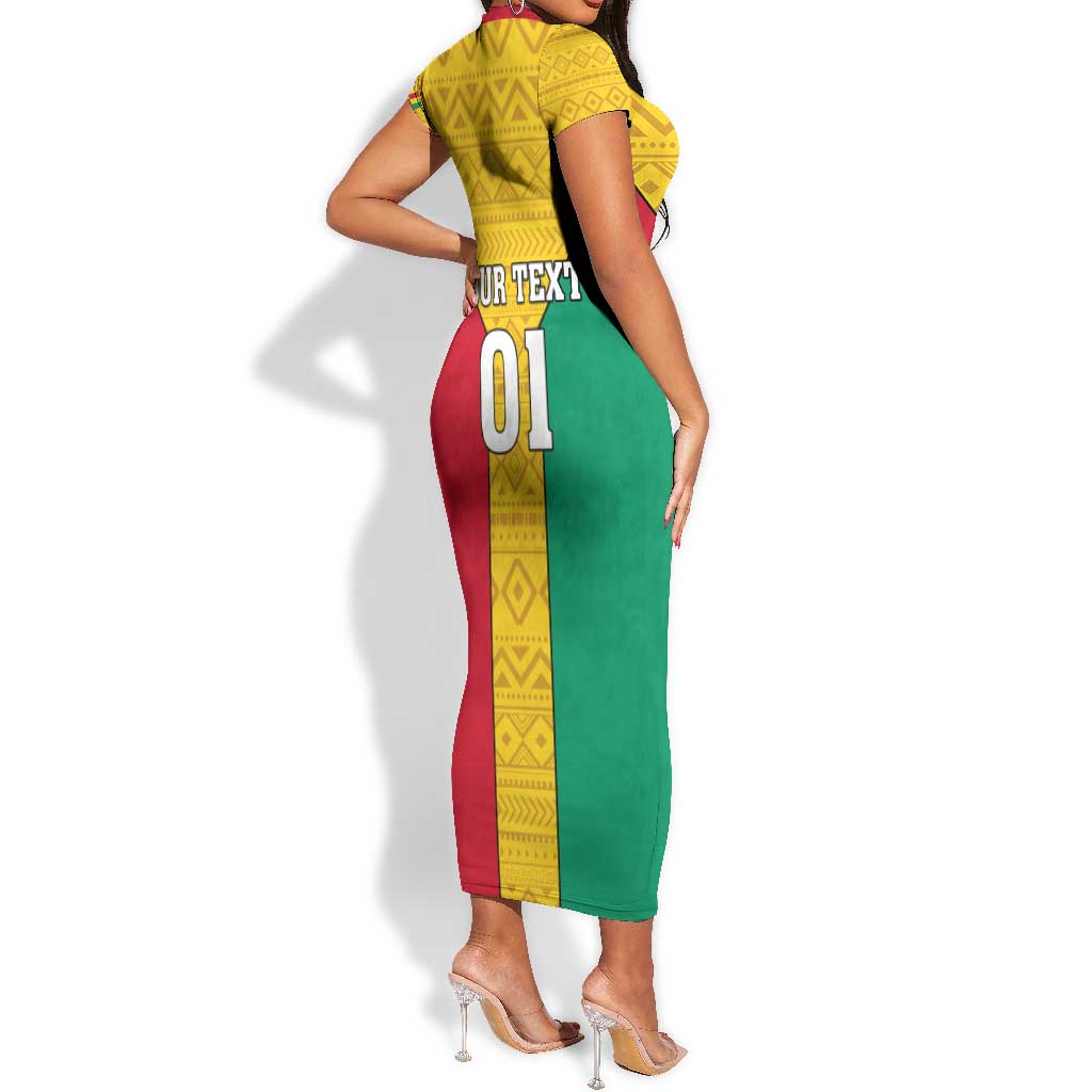 Guinea Football Short Sleeve Bodycon Dress Come On Syli National LT01
