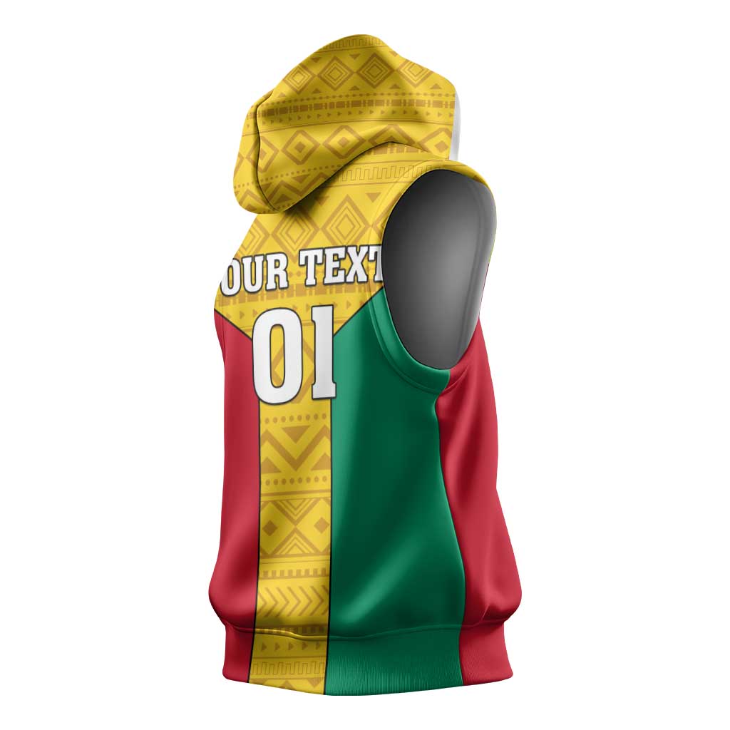 Guinea Football Sleeveless Hoodie Come On Syli National - African Pride