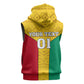 Guinea Football Sleeveless Zip Hoodie Come On Syli National - African Pride