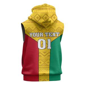Guinea Football Sleeveless Zip Hoodie Come On Syli National - African Pride