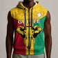 Guinea Football Sleeveless Zip Hoodie Come On Syli National - African Pride