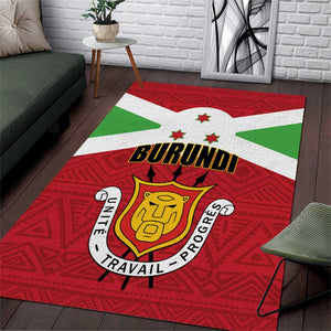 Burundi Area Rug Coat Of Arms African Pattern