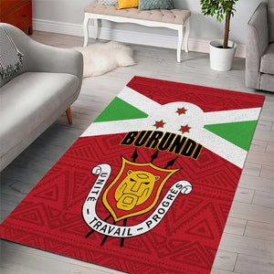 Burundi Area Rug Coat Of Arms African Pattern