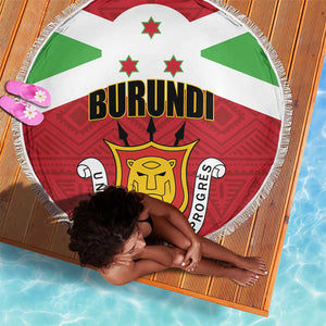 Burundi Beach Blanket Coat Of Arms African Pattern