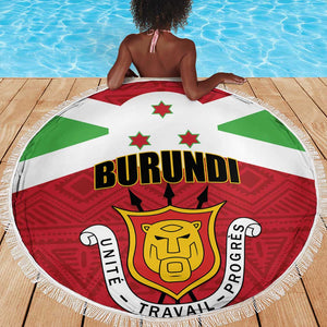 Burundi Beach Blanket Coat Of Arms African Pattern