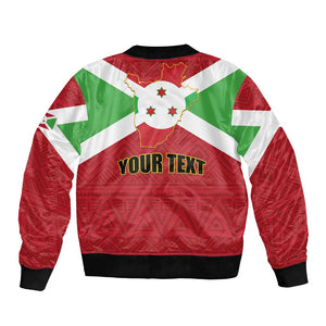 Personalized Burundi Bomber Jacket Coat Of Arms African Pattern