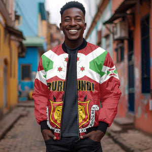 Personalized Burundi Bomber Jacket Coat Of Arms African Pattern