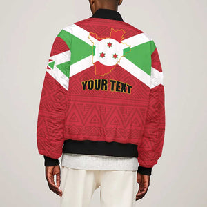 Personalized Burundi Bomber Jacket Coat Of Arms African Pattern