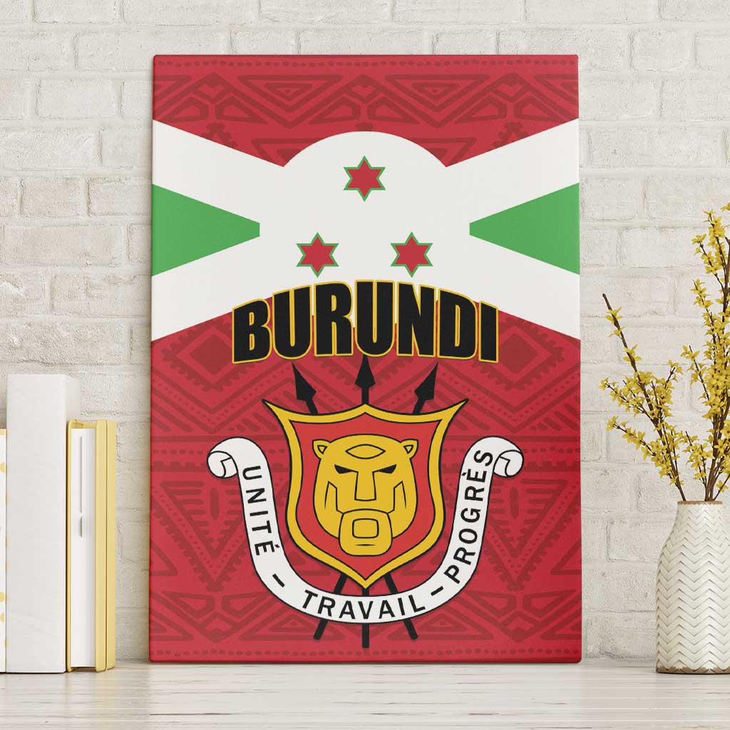 Burundi Canvas Wall Art Coat Of Arms African Pattern