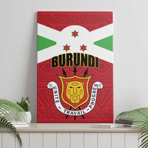 Burundi Canvas Wall Art Coat Of Arms African Pattern