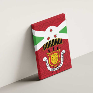 Burundi Canvas Wall Art Coat Of Arms African Pattern