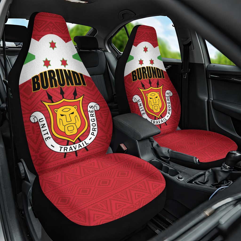 Burundi Car Seat Cover Coat Of Arms African Pattern