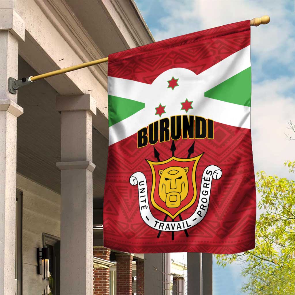 Burundi Garden Flag Coat Of Arms African Pattern