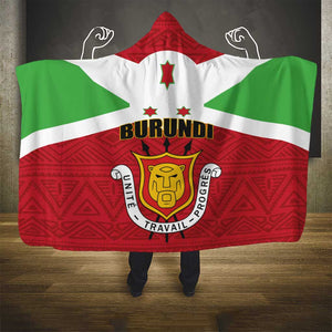 Burundi Hooded Blanket Coat Of Arms African Pattern