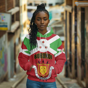 Personalized Burundi Hoodie Coat Of Arms African Pattern