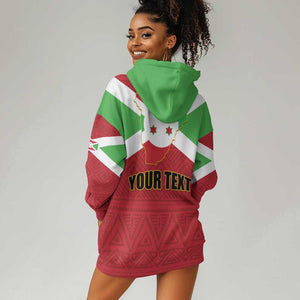 Personalized Burundi Hoodie Dress Coat Of Arms African Pattern