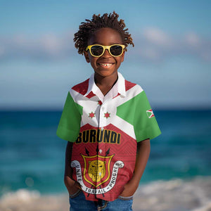 Personalized Burundi Kid Hawaiian Shirt Coat Of Arms African Pattern