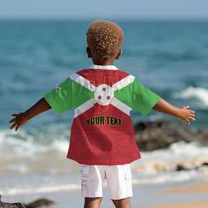 Personalized Burundi Kid Hawaiian Shirt Coat Of Arms African Pattern