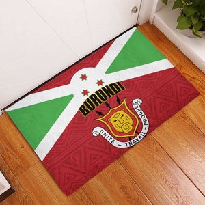 Burundi Rubber Doormat Coat Of Arms African Pattern