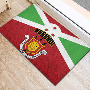 Burundi Rubber Doormat Coat Of Arms African Pattern