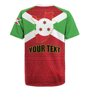 Personalized Burundi Rugby Jersey Coat Of Arms African Pattern