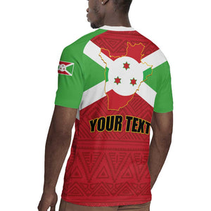 Personalized Burundi Rugby Jersey Coat Of Arms African Pattern