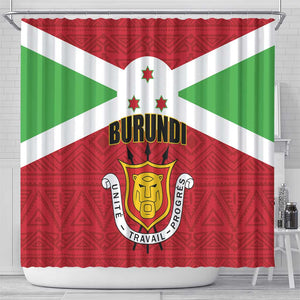 Burundi Shower Curtain Coat Of Arms African Pattern