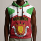 Personalized Burundi Sleeveless Hoodie Coat Of Arms African Pattern - African Pride
